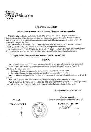 Dispozitia nr 35 2023